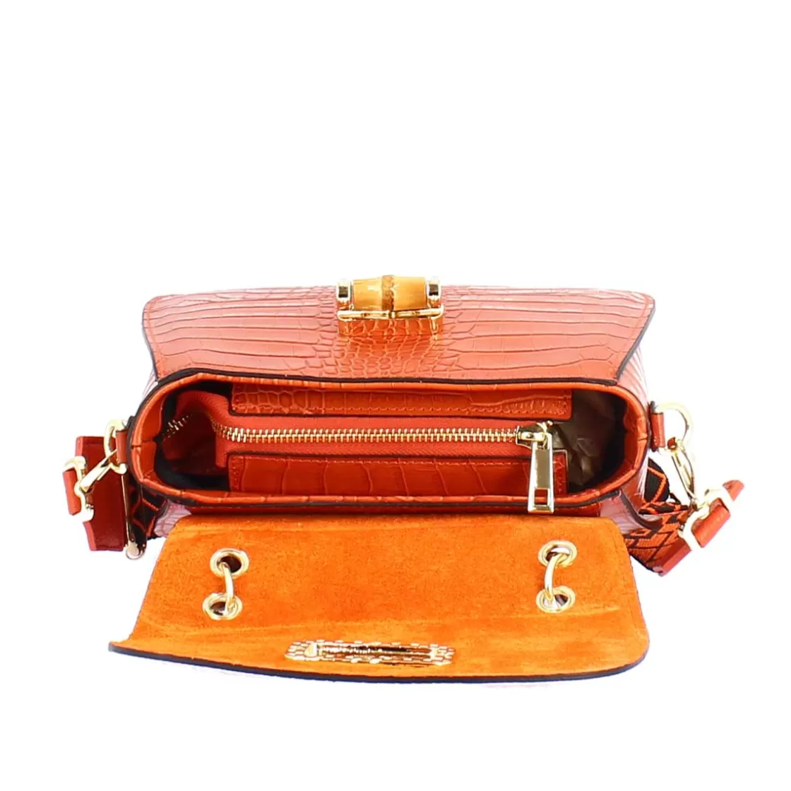 Best Leonardo Shoes Borsa A Mano Artigianale Da Donna In Pelle Con Tracolla Rimovibile Arancione