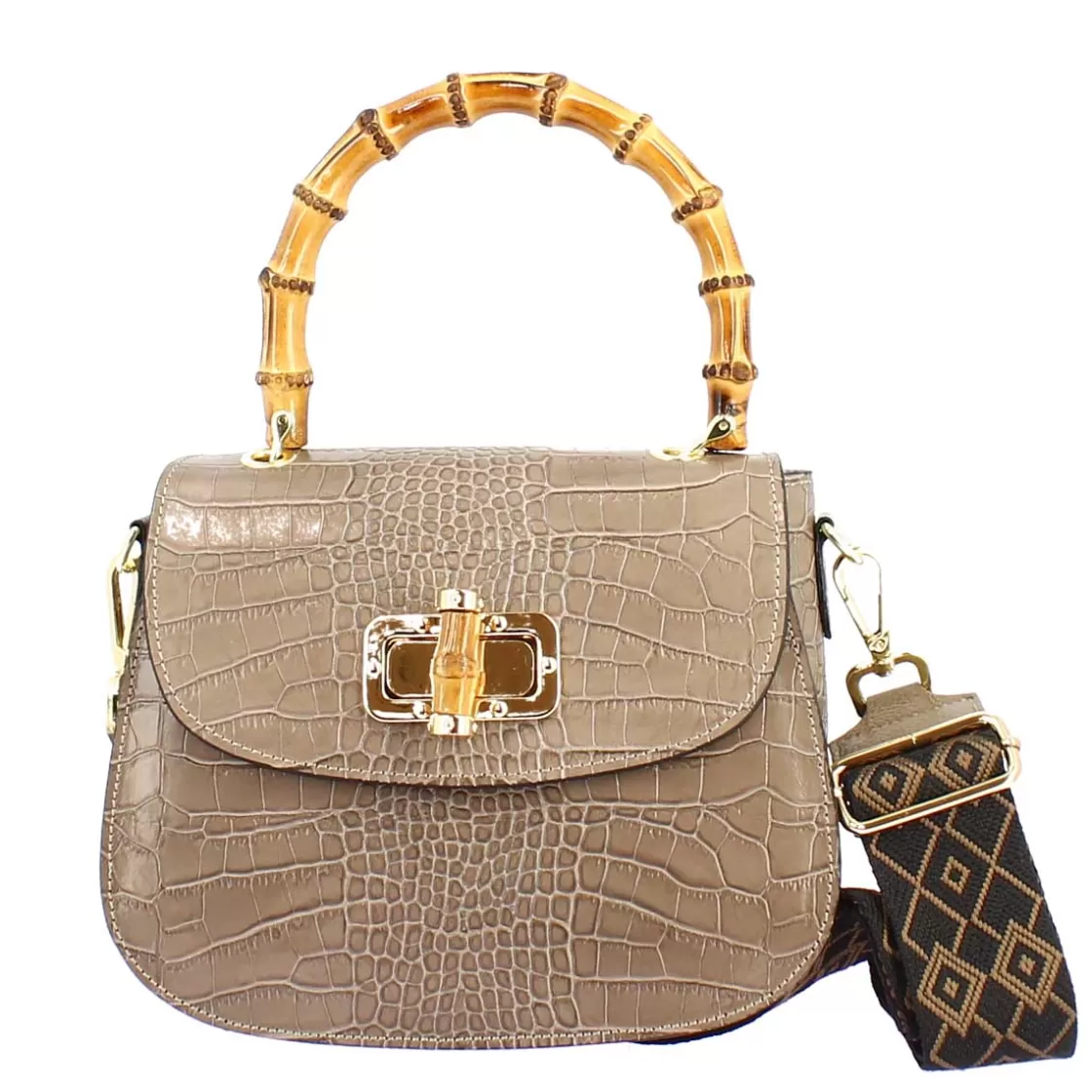 New Leonardo Shoes Borsa A Mano Artigianale Da Donna In Pelle Con Tracolla Rimovibile Beige
