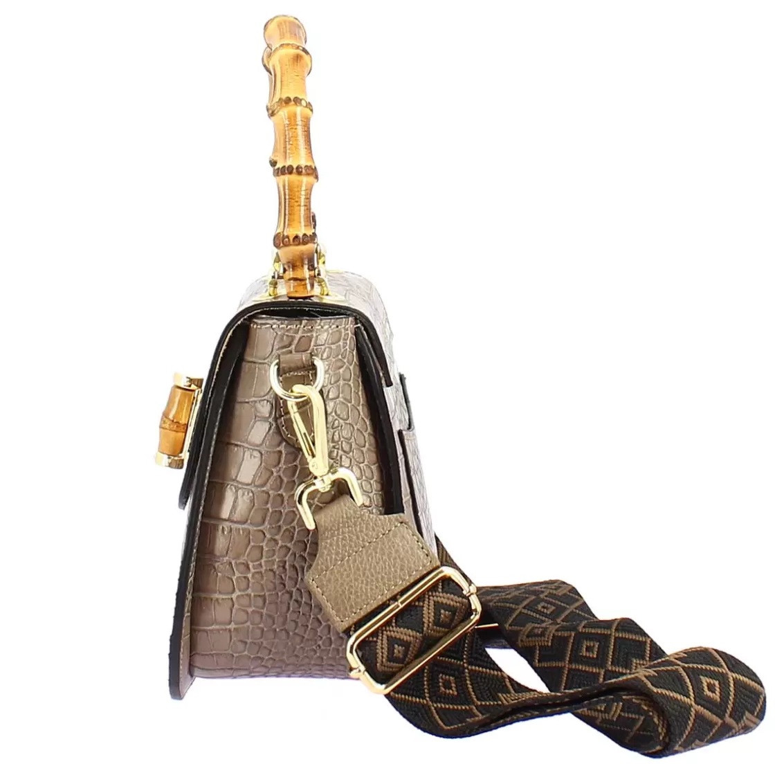 New Leonardo Shoes Borsa A Mano Artigianale Da Donna In Pelle Con Tracolla Rimovibile Beige