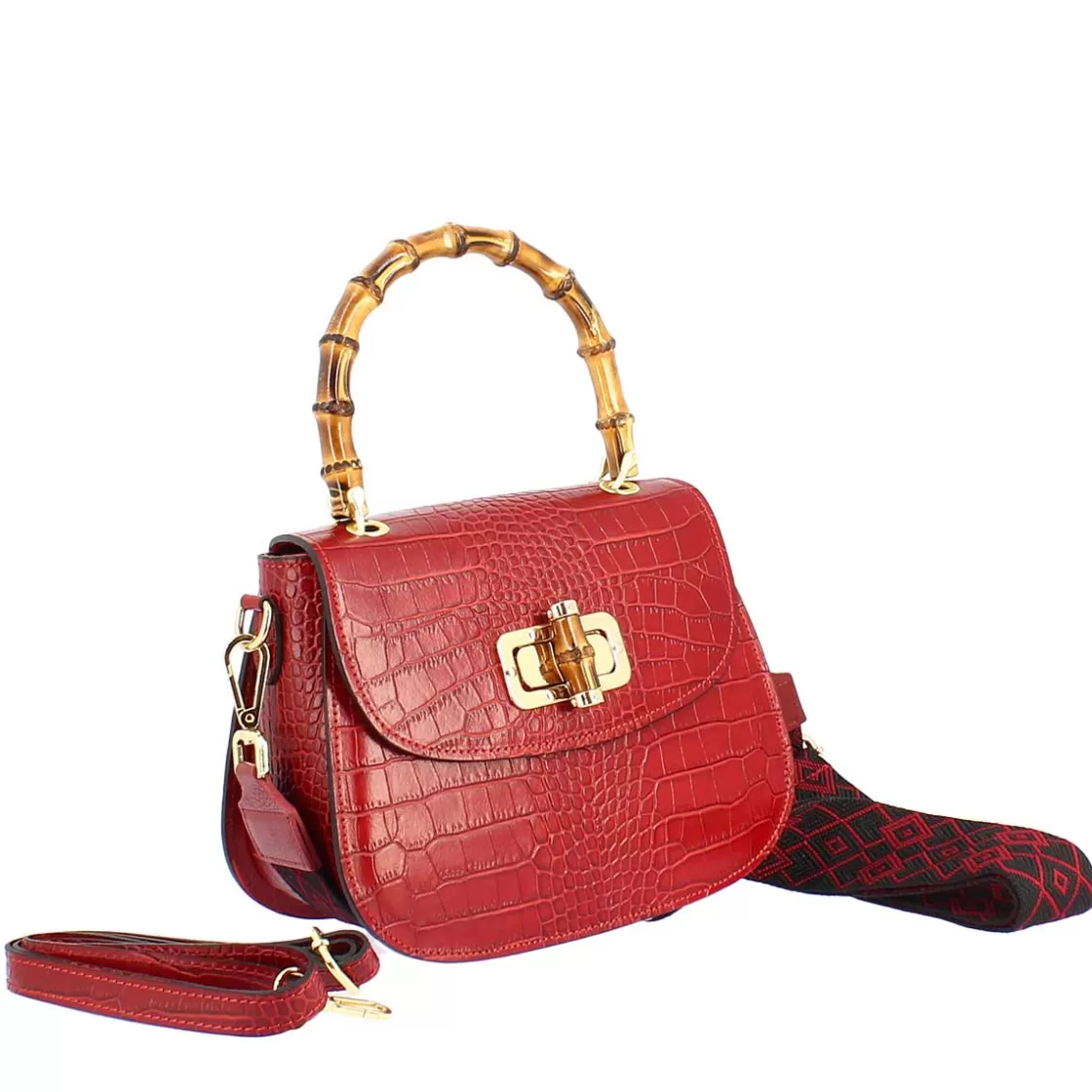 Clearance Leonardo Shoes Borsa A Mano Artigianale Da Donna In Pelle Con Tracolla Rimovibile Bordeaux