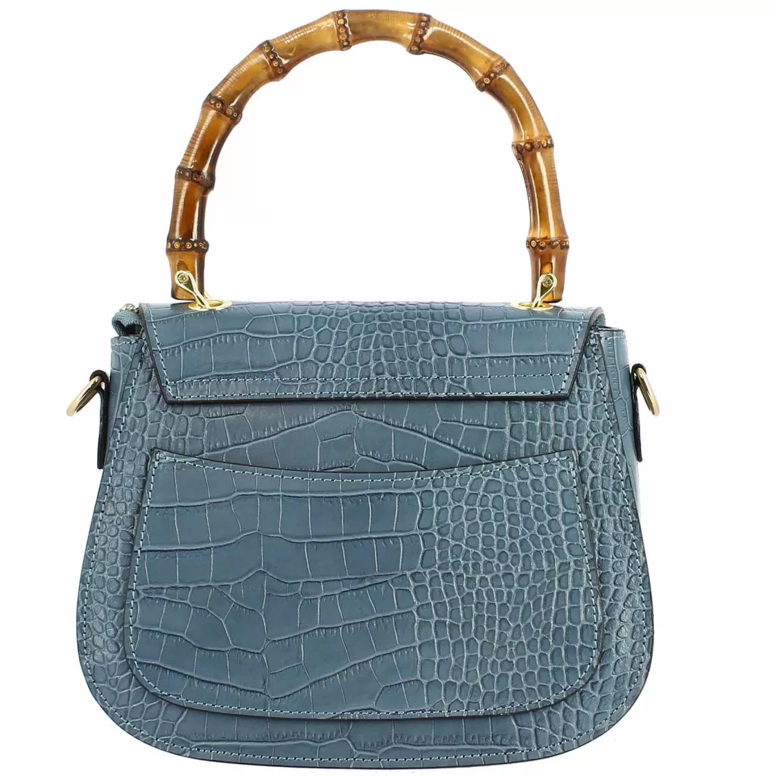 Clearance Leonardo Shoes Borsa A Mano Artigianale Da Donna In Pelle Celeste Con Tracolla Rimovibile Azzurro