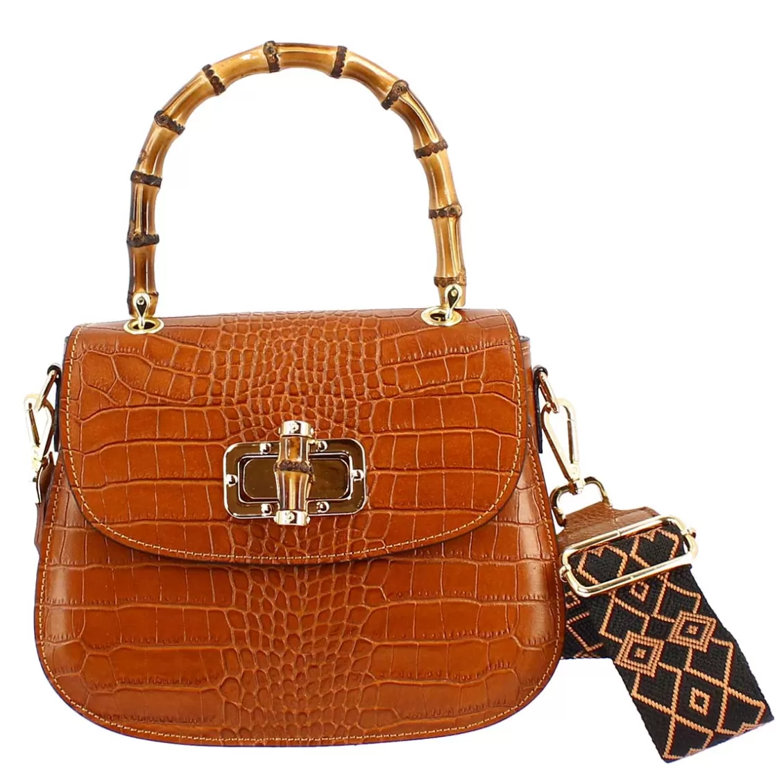 Cheap Leonardo Shoes Borsa A Mano Artigianale Da Donna In Pelle Con Tracolla Rimovibile Marrone