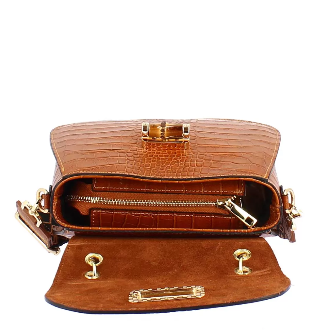 Cheap Leonardo Shoes Borsa A Mano Artigianale Da Donna In Pelle Con Tracolla Rimovibile Marrone