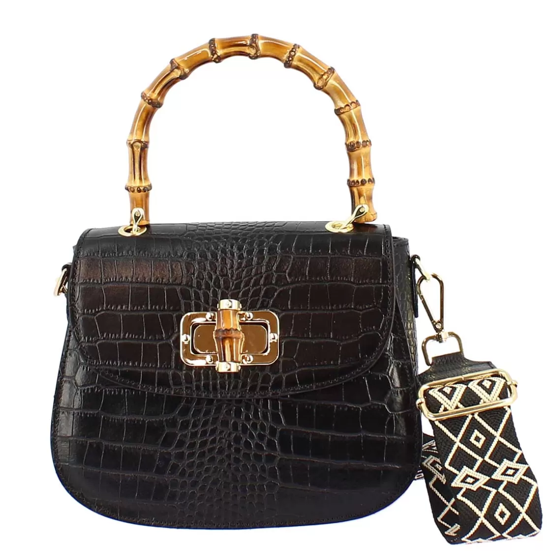 Discount Leonardo Shoes Borsa A Mano Artigianale Da Donna In Pelle Nera Con Tracolla Rimovibile Nero