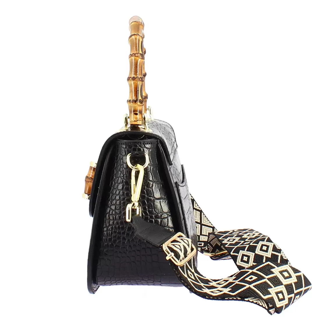Discount Leonardo Shoes Borsa A Mano Artigianale Da Donna In Pelle Nera Con Tracolla Rimovibile Nero