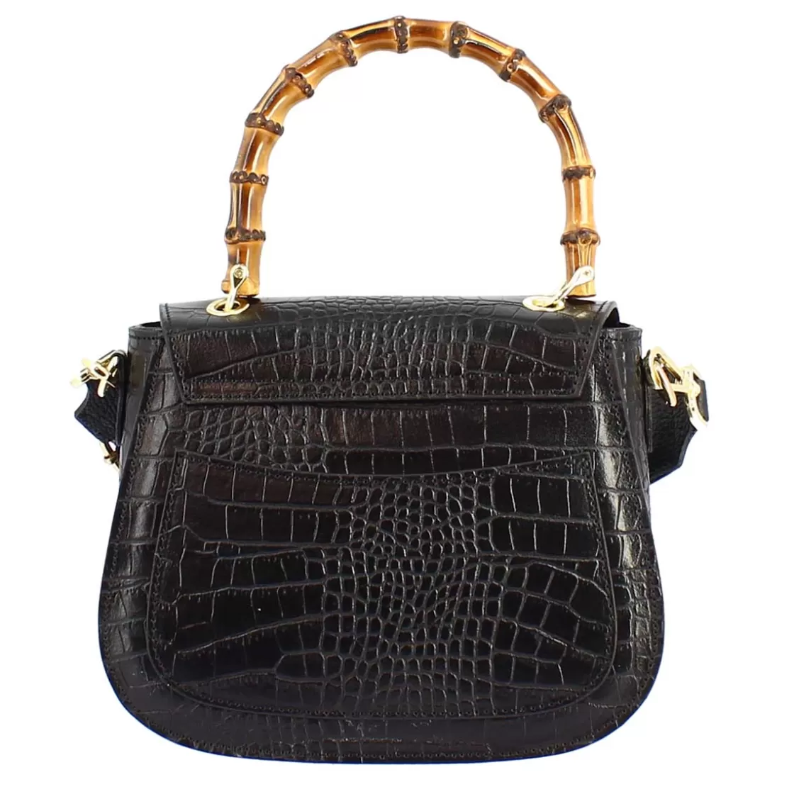Discount Leonardo Shoes Borsa A Mano Artigianale Da Donna In Pelle Nera Con Tracolla Rimovibile Nero