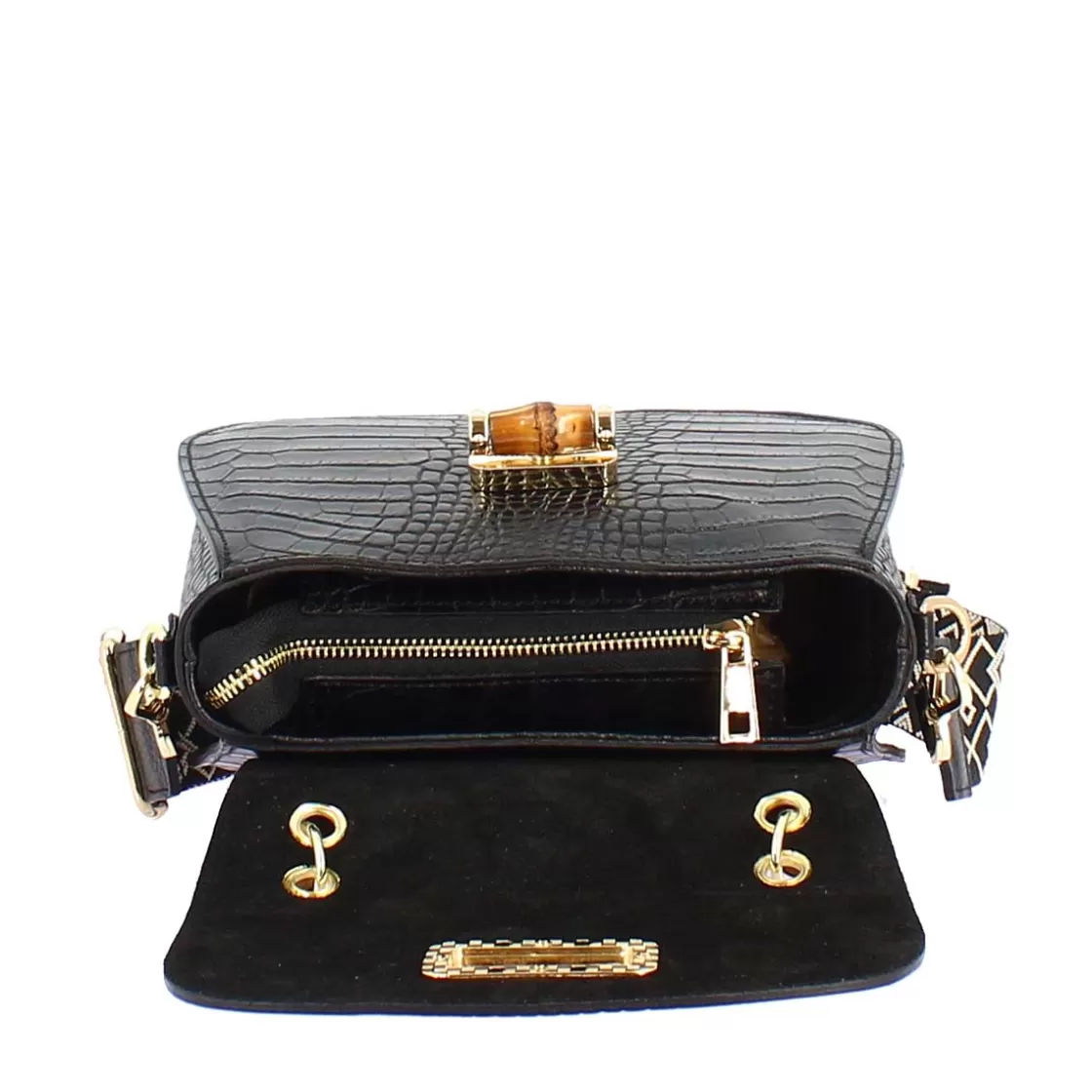 Discount Leonardo Shoes Borsa A Mano Artigianale Da Donna In Pelle Nera Con Tracolla Rimovibile Nero