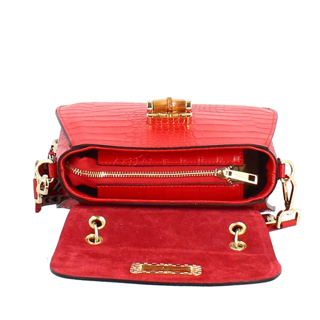 Best Leonardo Shoes Borsa A Mano Artigianale Da Donna In Pelle Rossa Con Tracolla Rimovibile Rosso