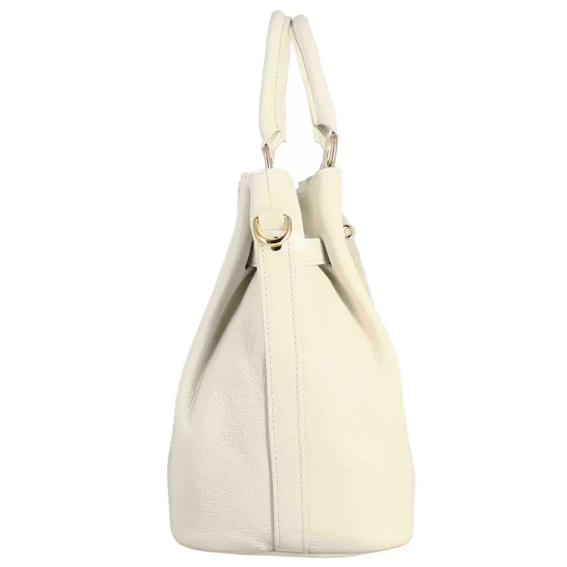 Shop Leonardo Shoes Borsa A Mano Frida In Pelle Con Tracolla Rimovibile Colore Bianco