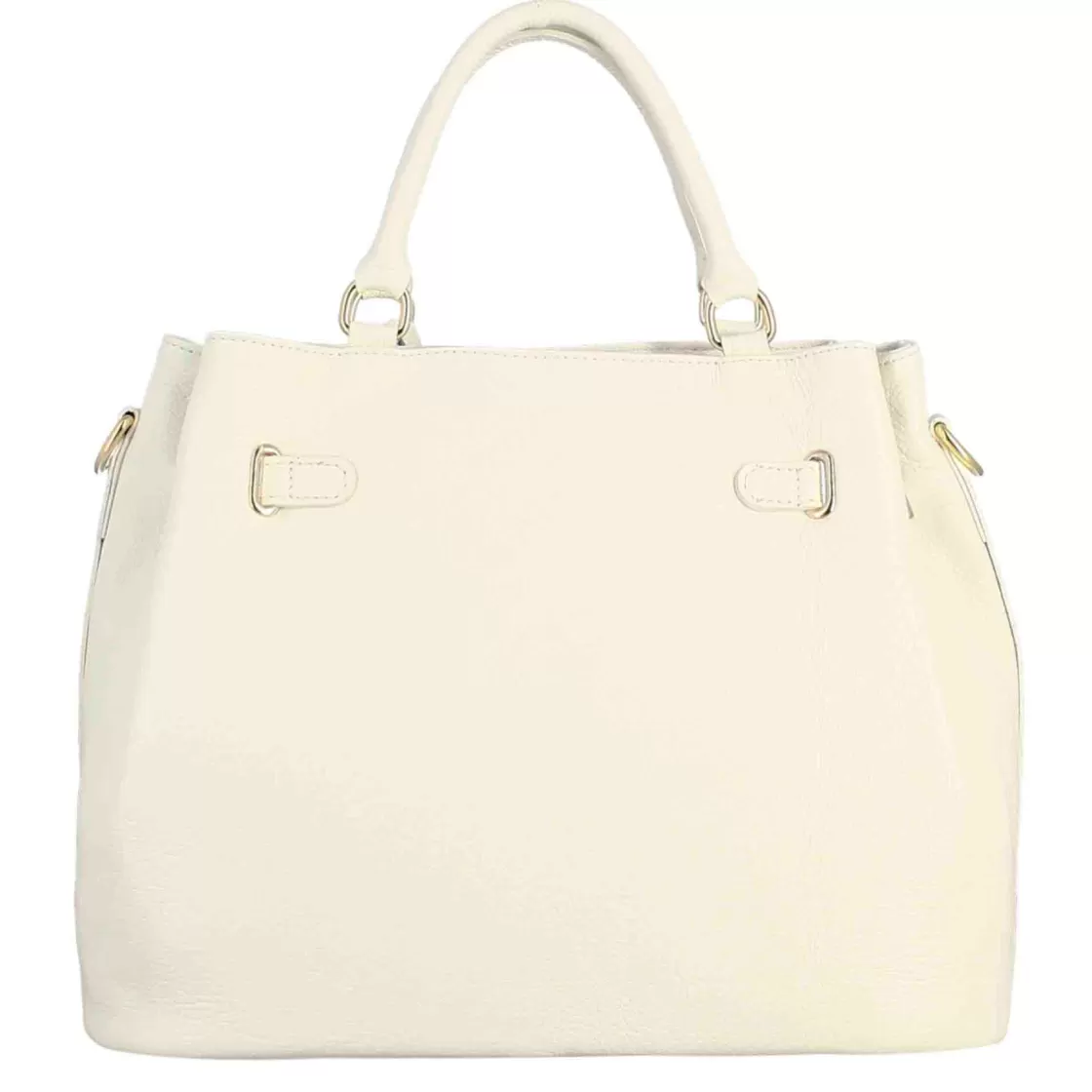 Shop Leonardo Shoes Borsa A Mano Frida In Pelle Con Tracolla Rimovibile Colore Bianco