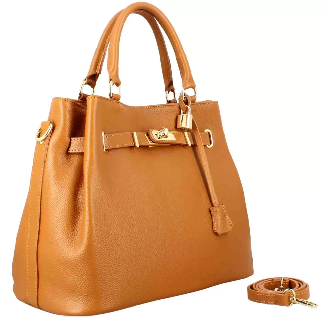 Best Sale Leonardo Shoes Borsa A Mano Frida In Pelle Con Tracolla Rimovibile Colore Marrone