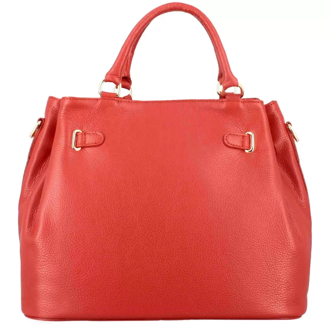 Shop Leonardo Shoes Borsa A Mano Frida In Pelle Con Tracolla Rimovibile Colore Rosso