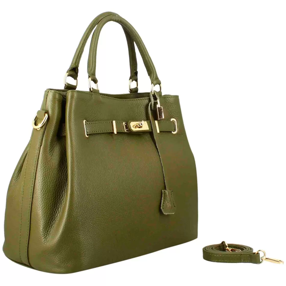 Flash Sale Leonardo Shoes Borsa A Mano Frida In Pelle Con Tracolla Rimovibile Colore Verde