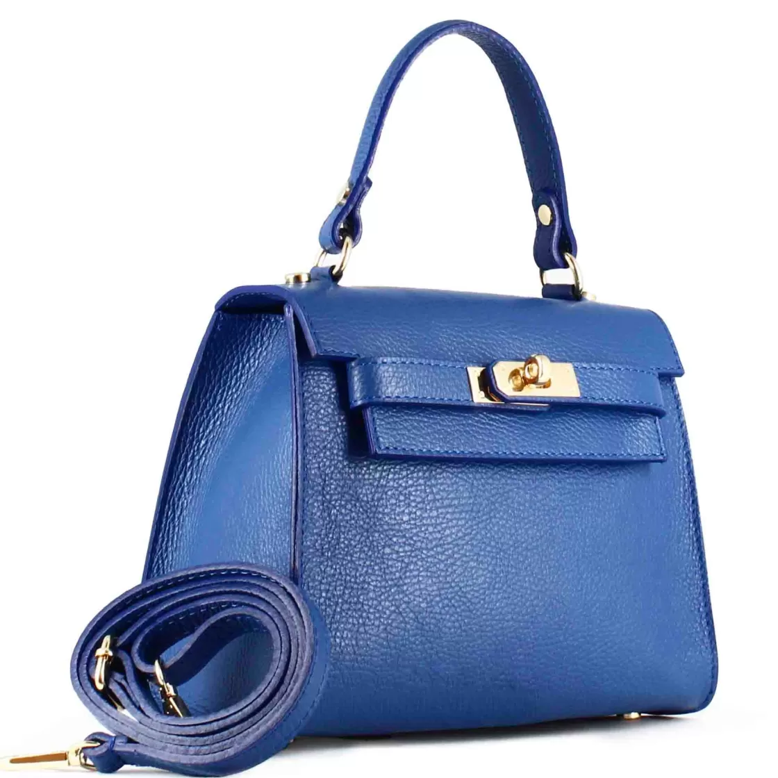 Best Sale Leonardo Shoes Borsa A Mano Lady K Da Donna In Pelle Colore Blu