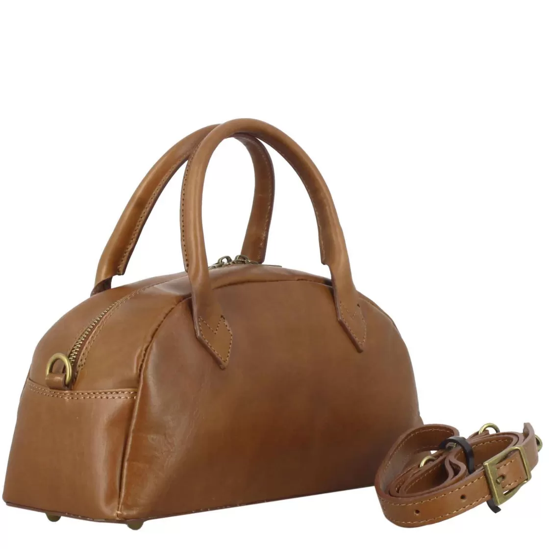 Best Sale Leonardo Shoes Borsa A Mano Tulia Bauletto Da Donna In Pelle Colore Marrone