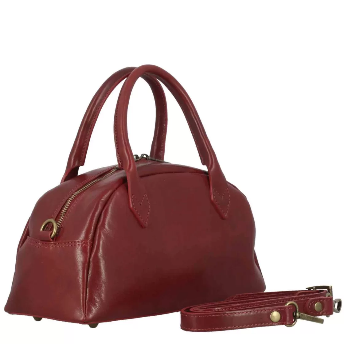 Flash Sale Leonardo Shoes Borsa A Mano Tulia Bauletto Da Donna In Pelle Colore Rosso