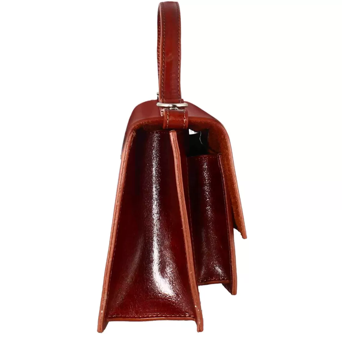 Outlet Leonardo Shoes Borsa Contessina Da Donna Classica In Pelle Liscia Colore Marrone