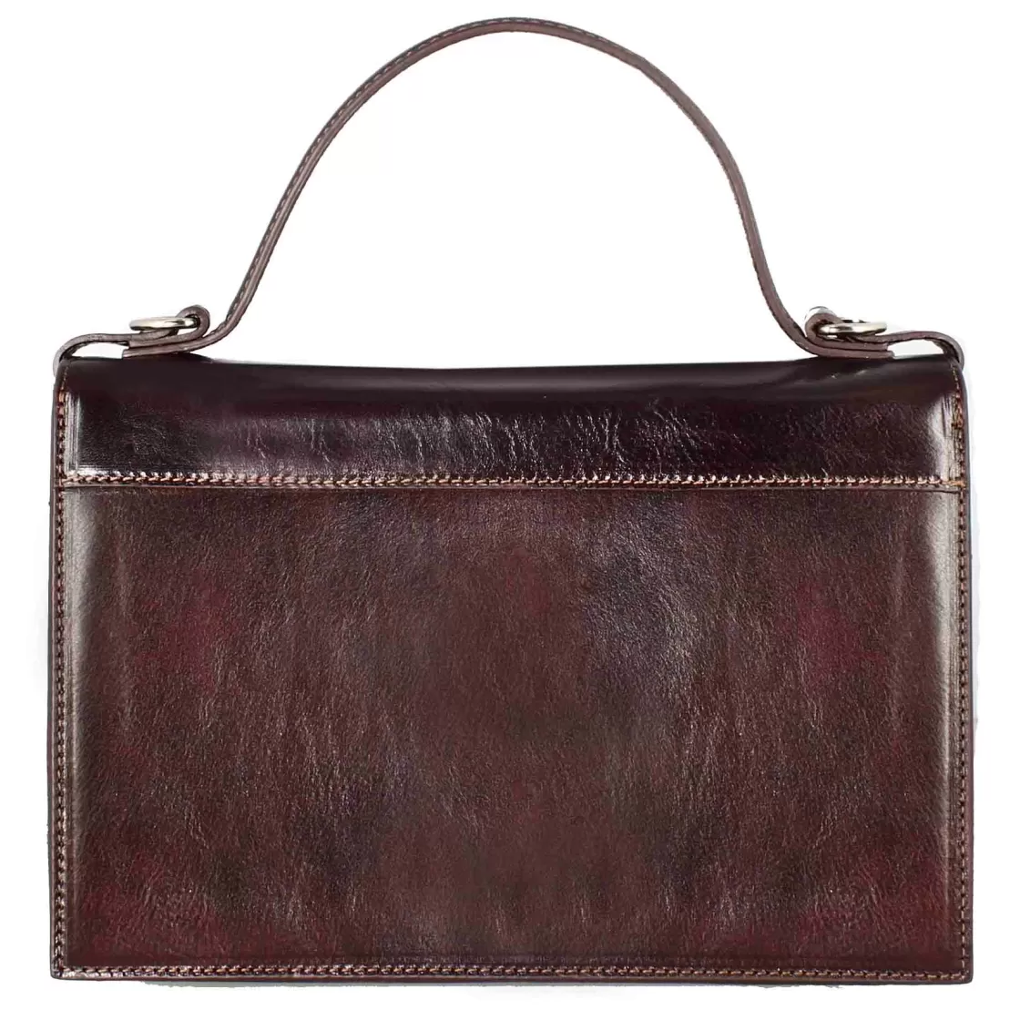 Flash Sale Leonardo Shoes Borsa Contessina Da Donna Classica In Pelle Liscia Colore Marrone Scuro