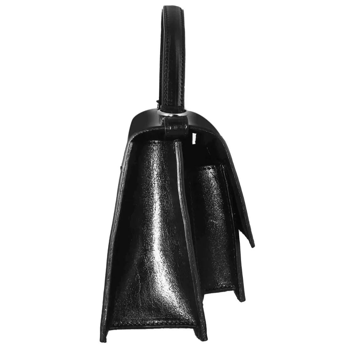 Discount Leonardo Shoes Borsa Contessina Da Donna Classica In Pelle Liscia Colore Nero