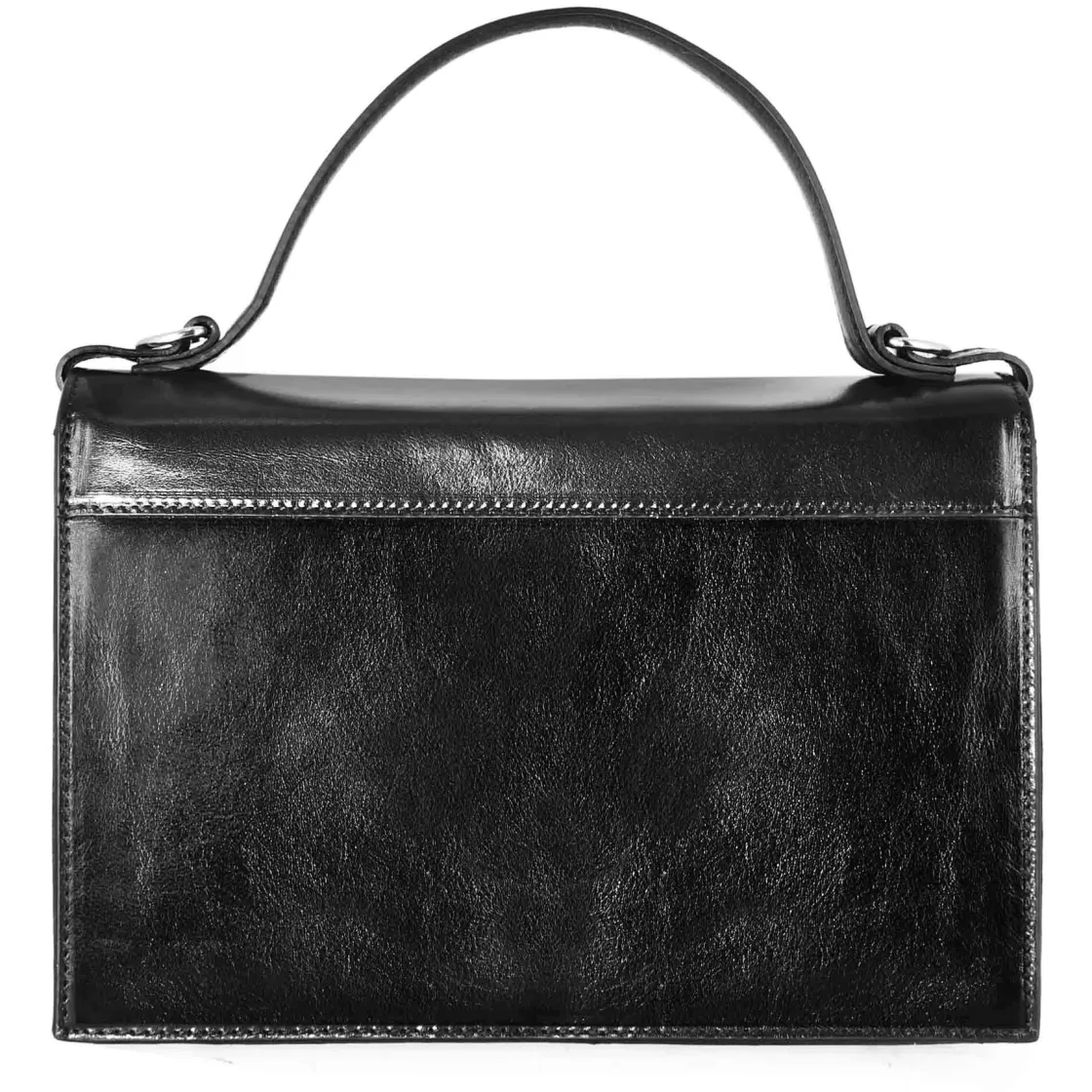 Discount Leonardo Shoes Borsa Contessina Da Donna Classica In Pelle Liscia Colore Nero