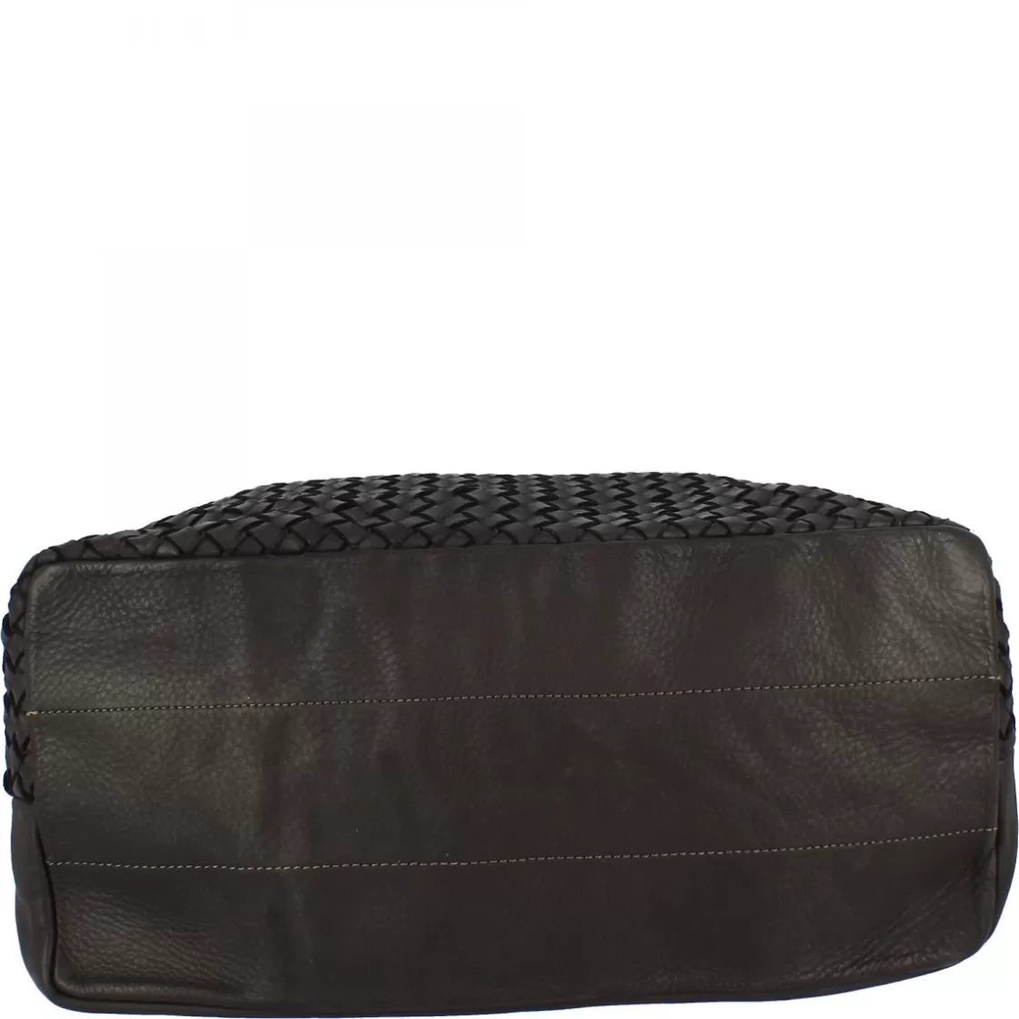 Cheap Leonardo Shoes Borsa Da Donna Petrarca Fatta A Mano In Pelle Intrecciata Nera Con Tracolla Nero