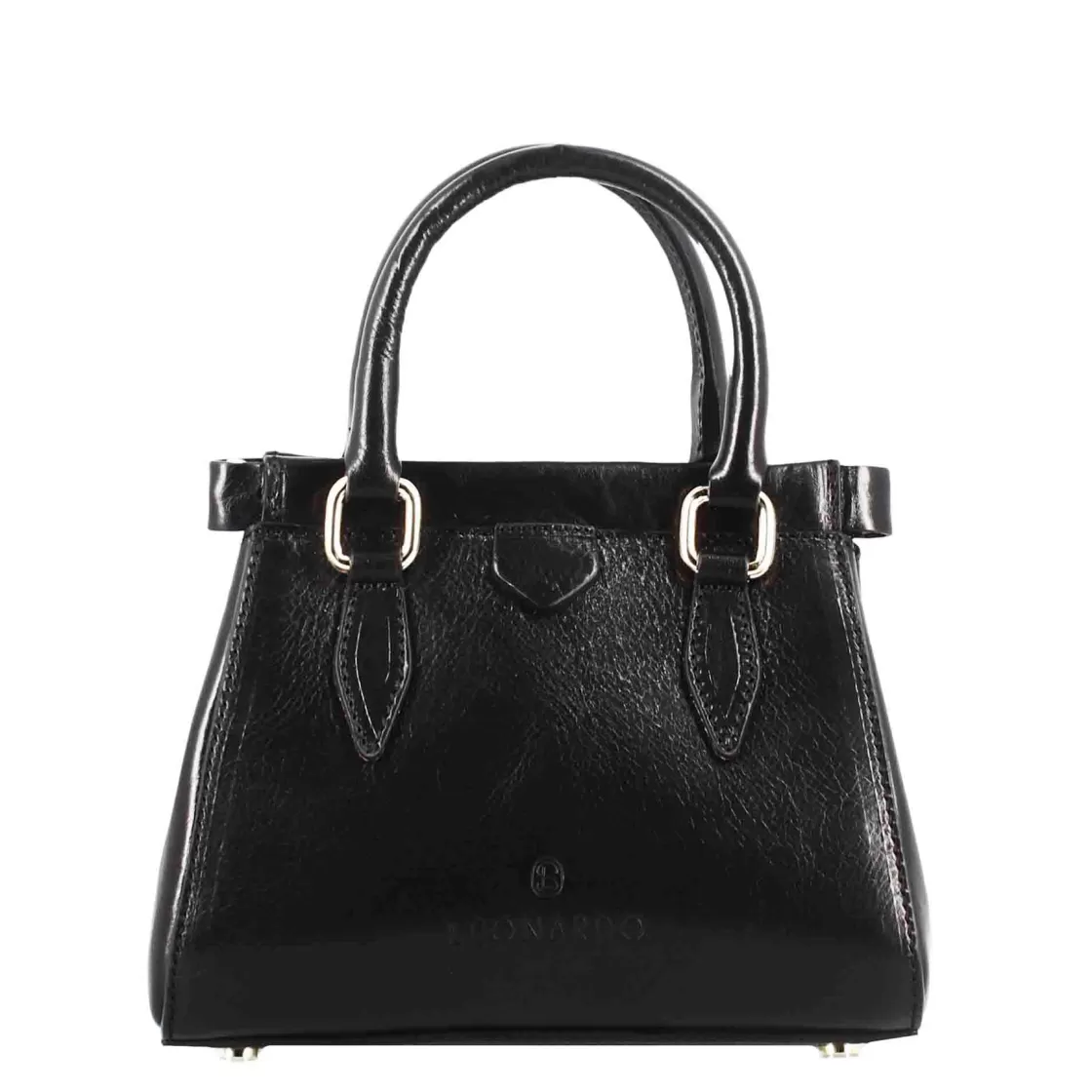 Cheap Leonardo Shoes Borsetta A Mano Fiorenza In Pelle Con Tracolla Rimovibile Colore Nero