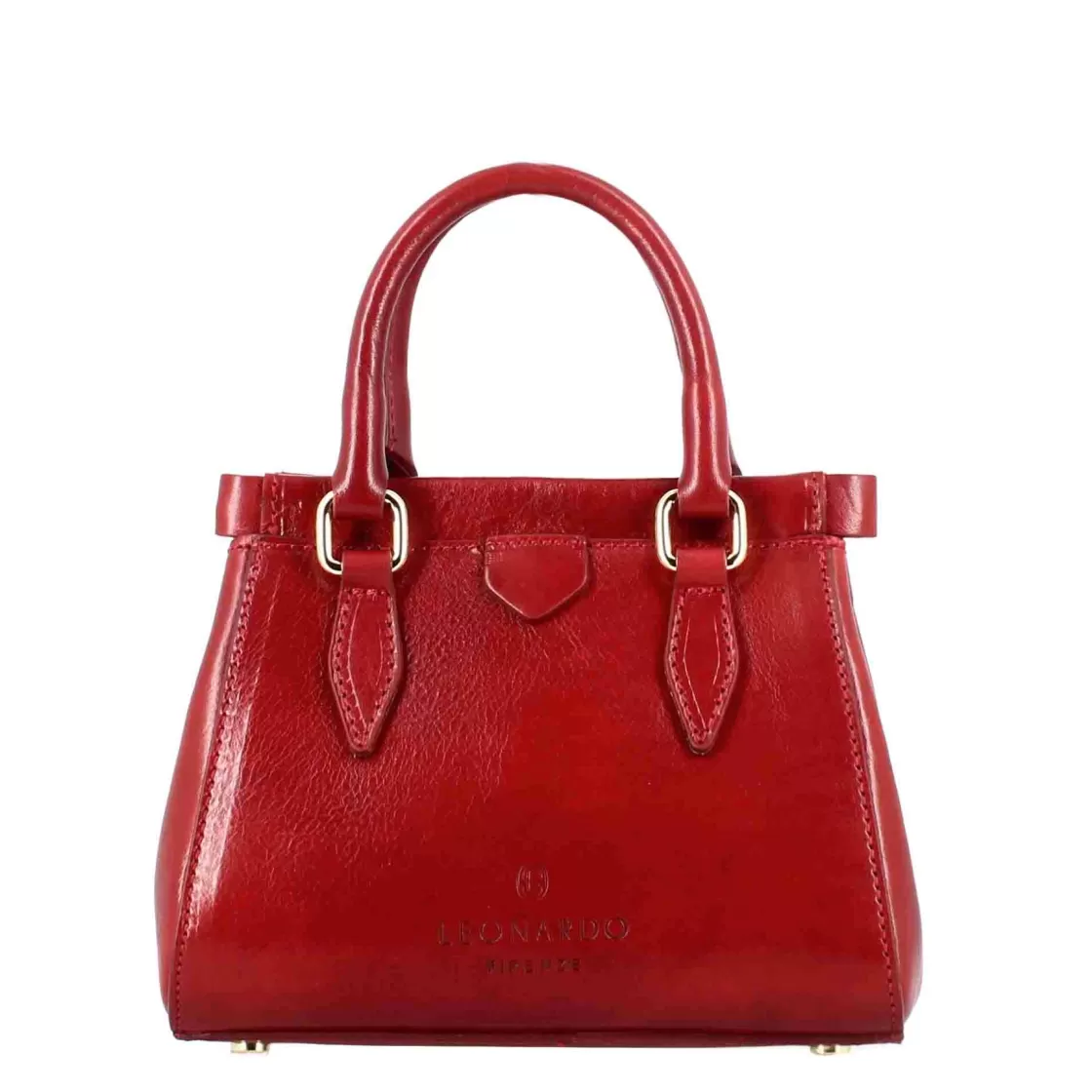 Flash Sale Leonardo Shoes Borsetta A Mano Fiorenza In Pelle Con Tracolla Rimovibile Colore Rosso