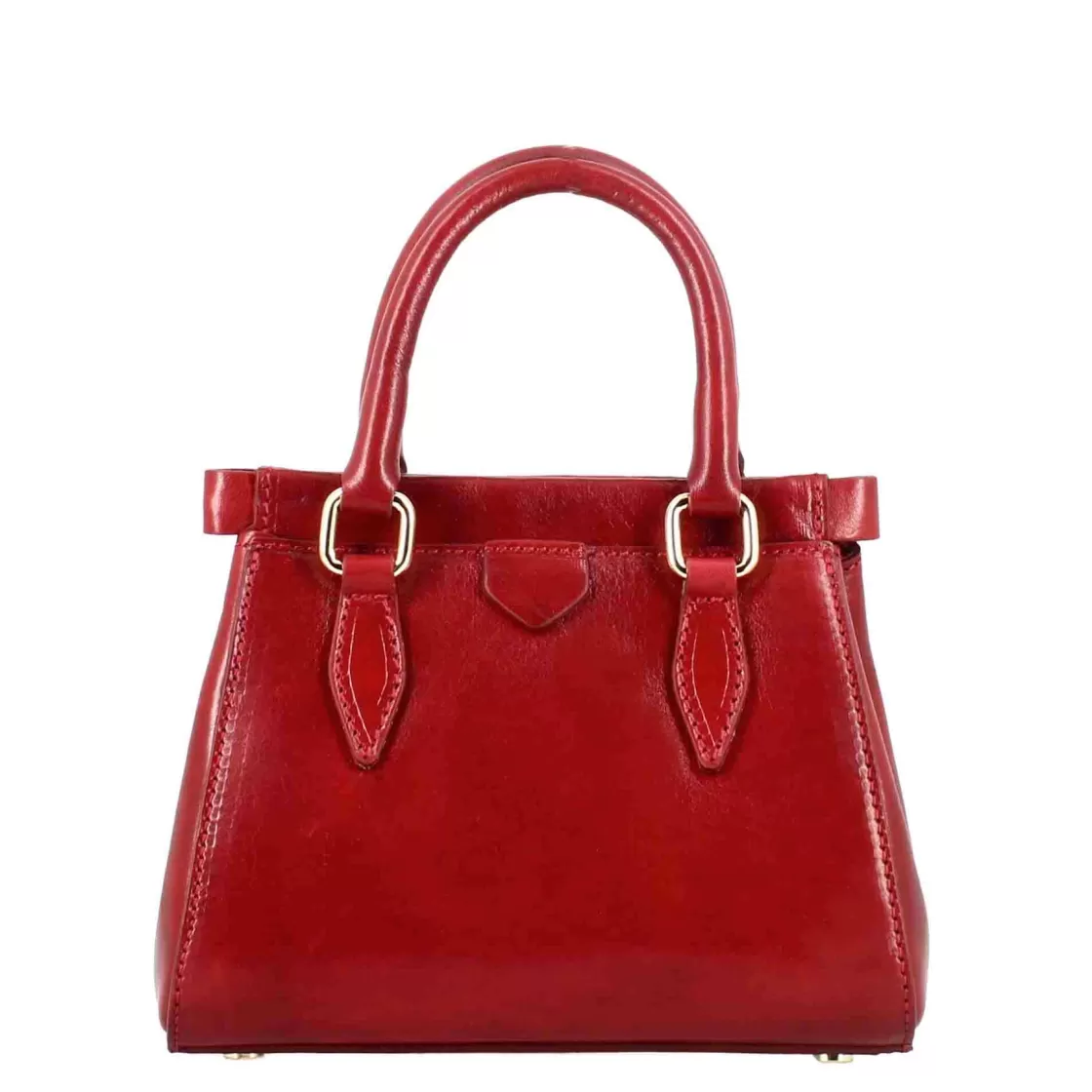 Flash Sale Leonardo Shoes Borsetta A Mano Fiorenza In Pelle Con Tracolla Rimovibile Colore Rosso