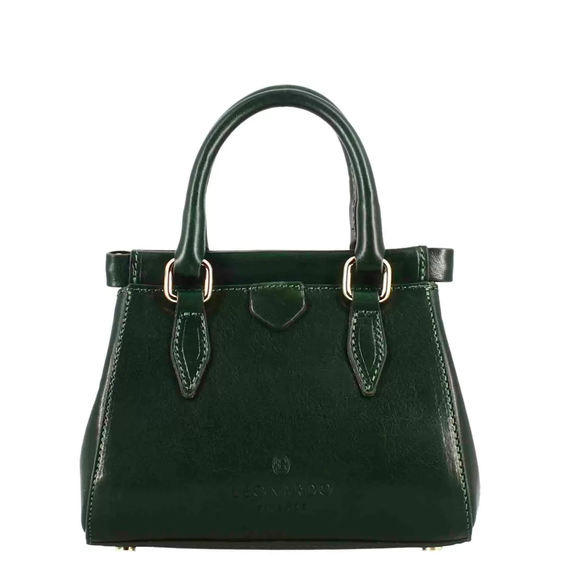Best Sale Leonardo Shoes Borsetta A Mano Fiorenza In Pelle Con Tracolla Rimovibile Colore Verde