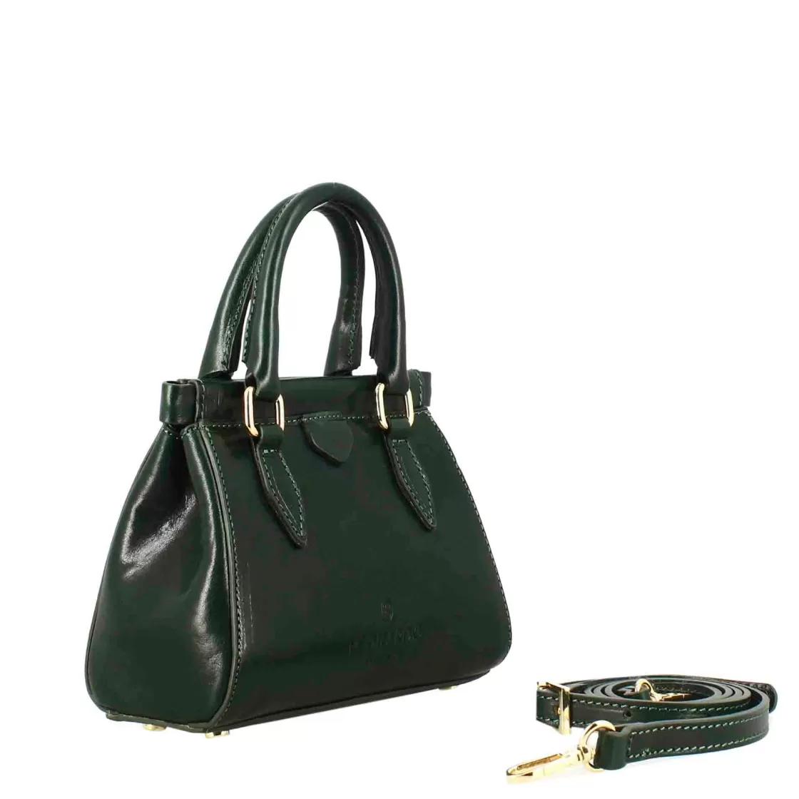 Best Sale Leonardo Shoes Borsetta A Mano Fiorenza In Pelle Con Tracolla Rimovibile Colore Verde
