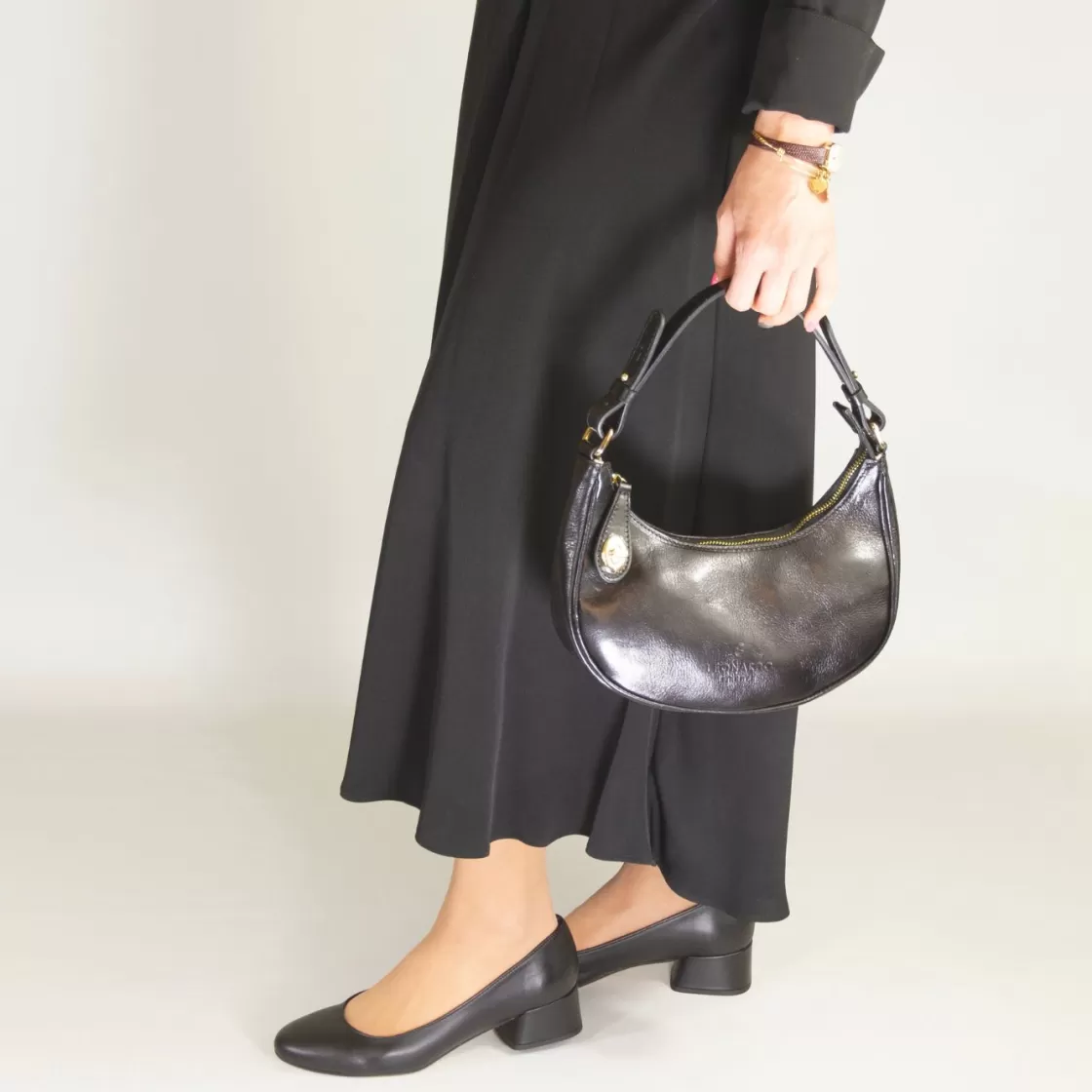Best Leonardo Shoes Borsetta A Spalla Jane In Pelle Con Tracolla Rimovibile Colore Nero