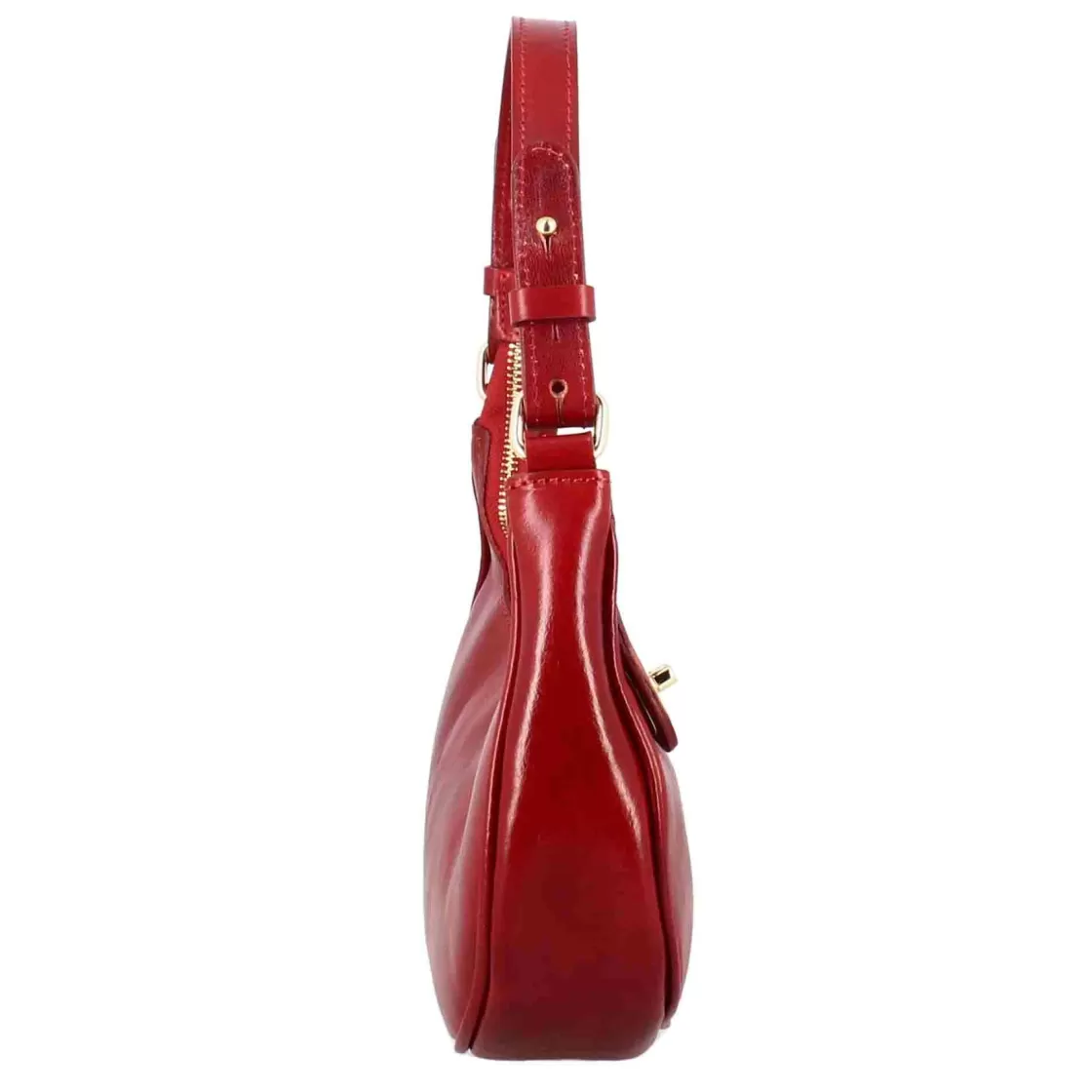 Best Leonardo Shoes Borsetta A Spalla Jane In Pelle Con Tracolla Rimovibile Colore Rosso