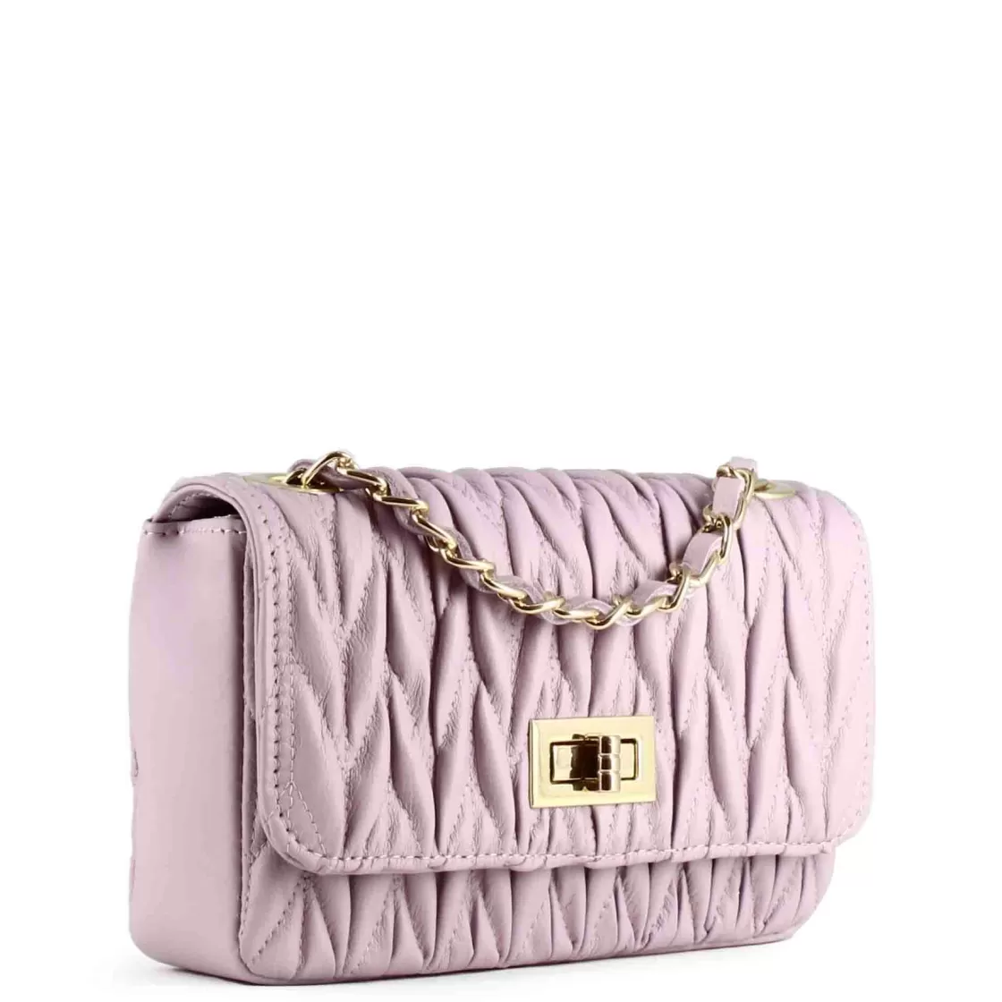 Clearance Leonardo Shoes Borsetta Da Donna In Pelle Colore Con Tracolla Gioiello Viola