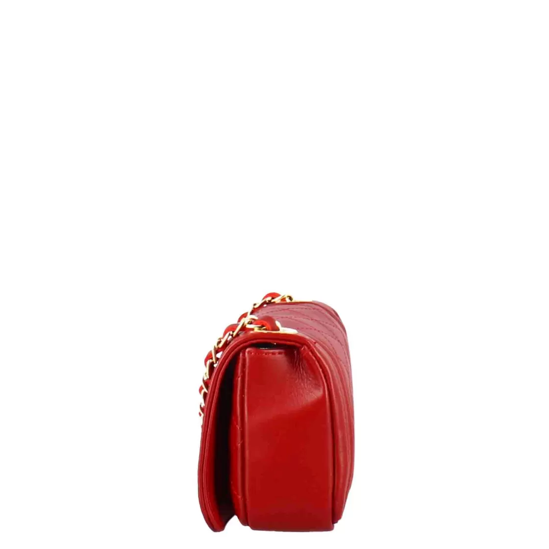 Online Leonardo Shoes Borsetta Timeless A Tracolla In Pelle Trapuntata Colore Rosso