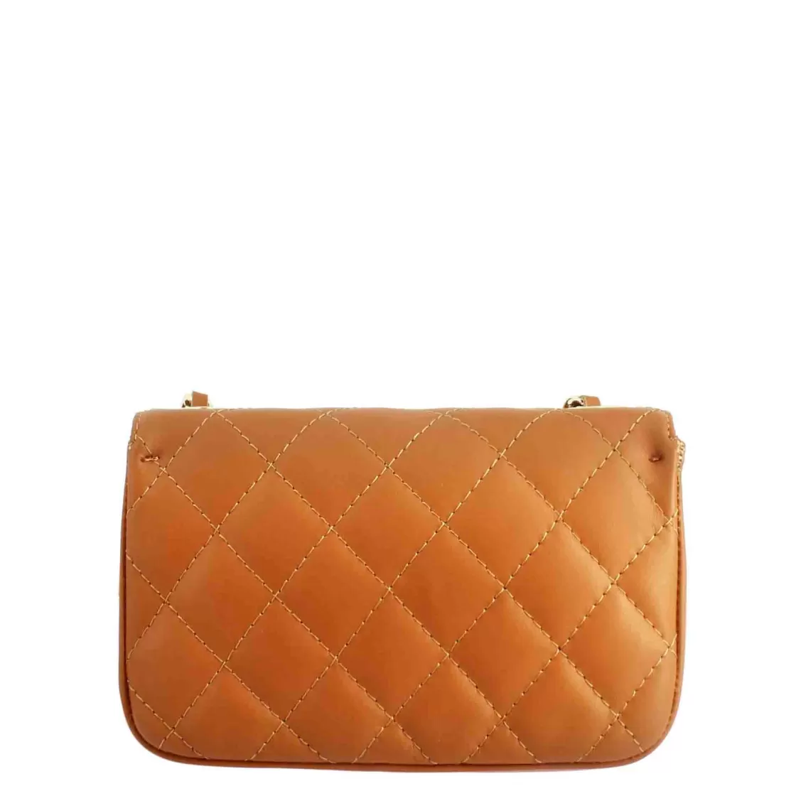 Clearance Leonardo Shoes Borsetta Vanity A Tracolla In Pelle Trapuntata Colore Marrone