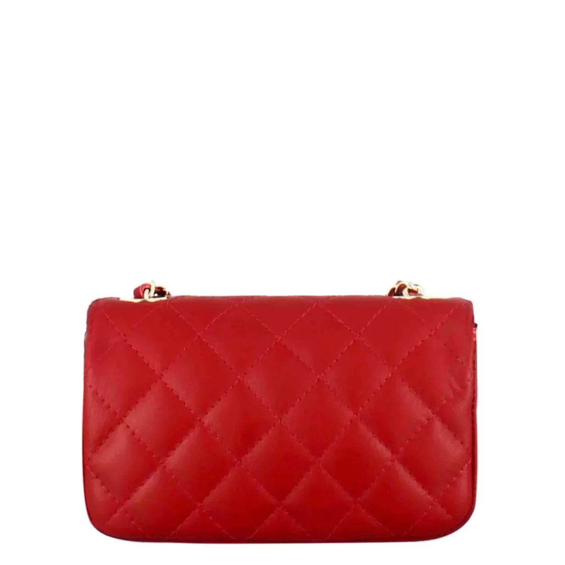 Discount Leonardo Shoes Borsetta Vanity A Tracolla In Pelle Trapuntata Colore Rosso