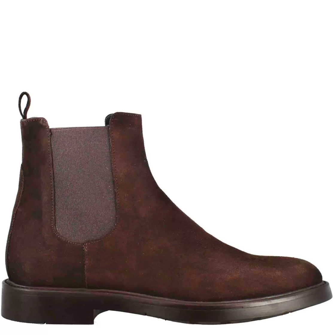 Best Sale Leonardo Shoes Chelsea Boot Da Uomo In Pelle Scamosciata Colore Marrone Scuro