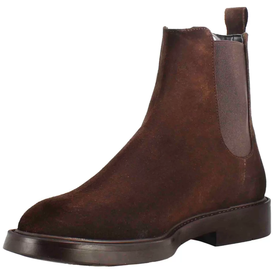 Best Sale Leonardo Shoes Chelsea Boot Da Uomo In Pelle Scamosciata Colore Marrone Scuro