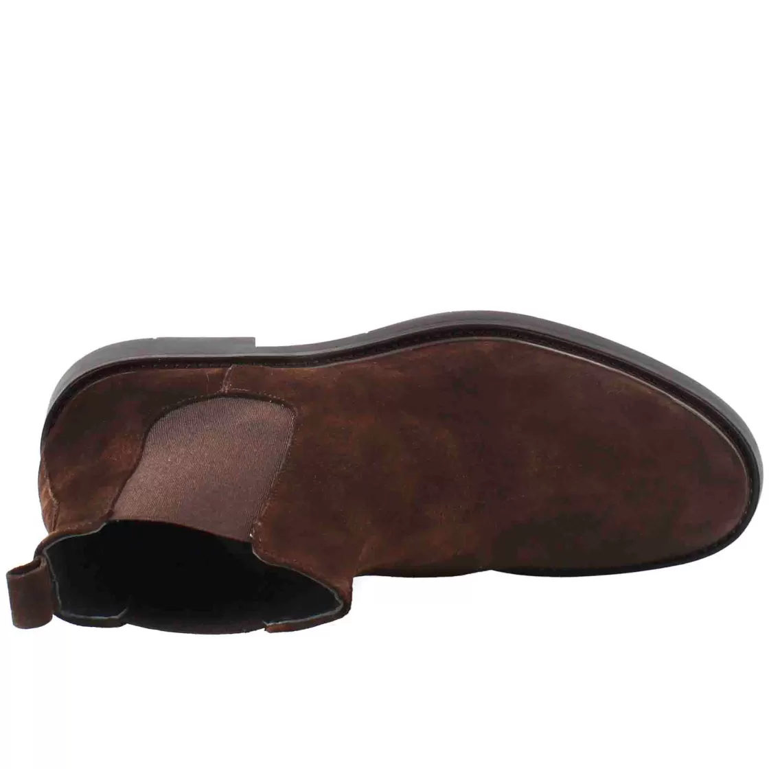 Best Sale Leonardo Shoes Chelsea Boot Da Uomo In Pelle Scamosciata Colore Marrone Scuro