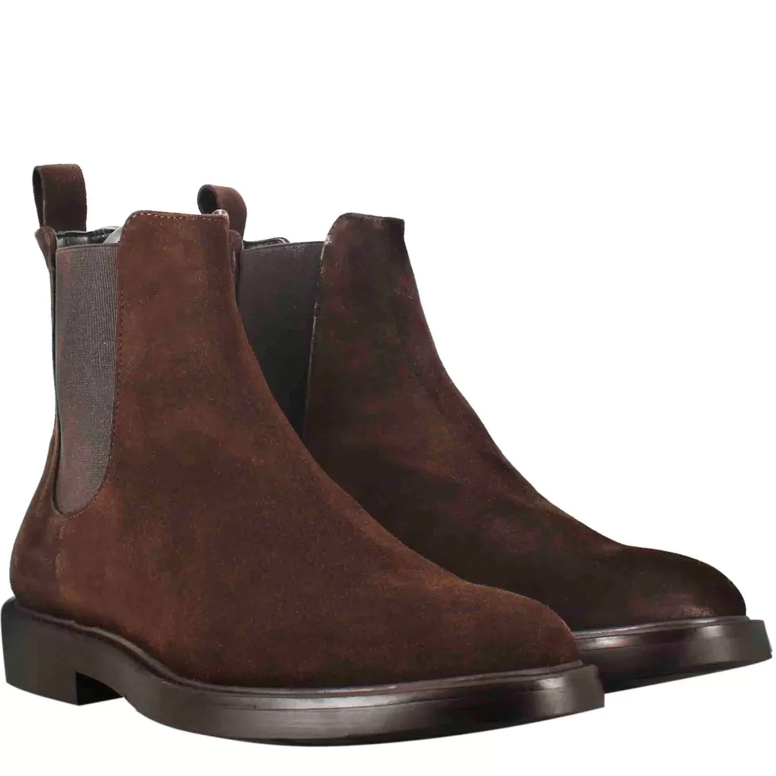 Best Sale Leonardo Shoes Chelsea Boot Da Uomo In Pelle Scamosciata Colore Marrone Scuro