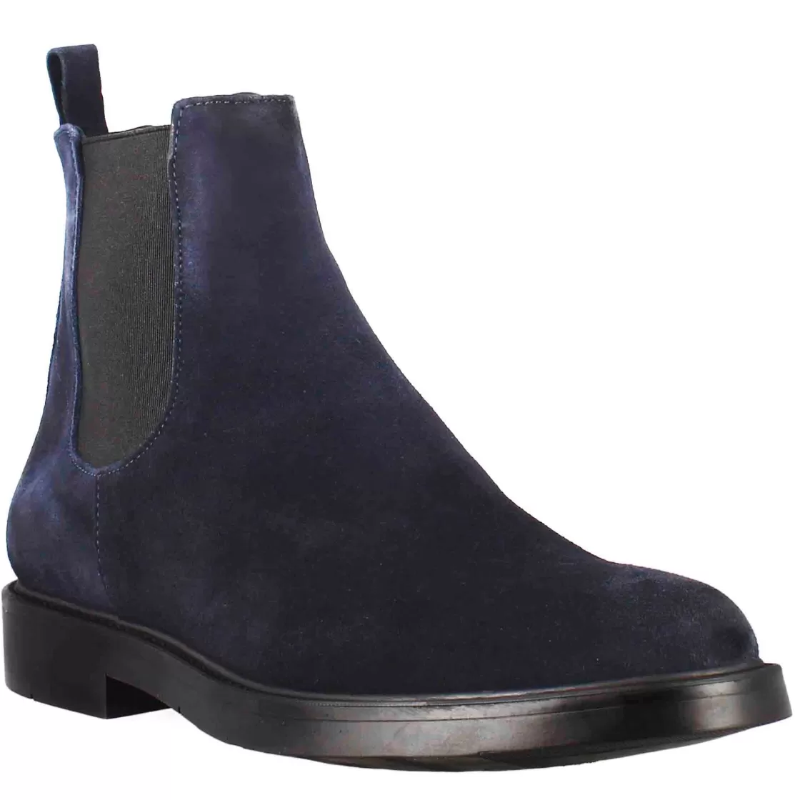 Best Leonardo Shoes Chelsea Boot Da Uomo In Pelle Scamosciata Di Colore Blu Scuro