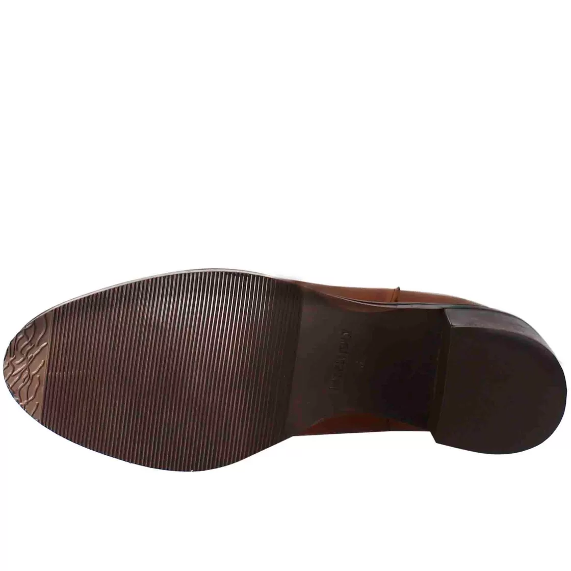 Online Leonardo Shoes Chelsea Da Donna Liscio Con Tacco Medio In Pelle Marrone