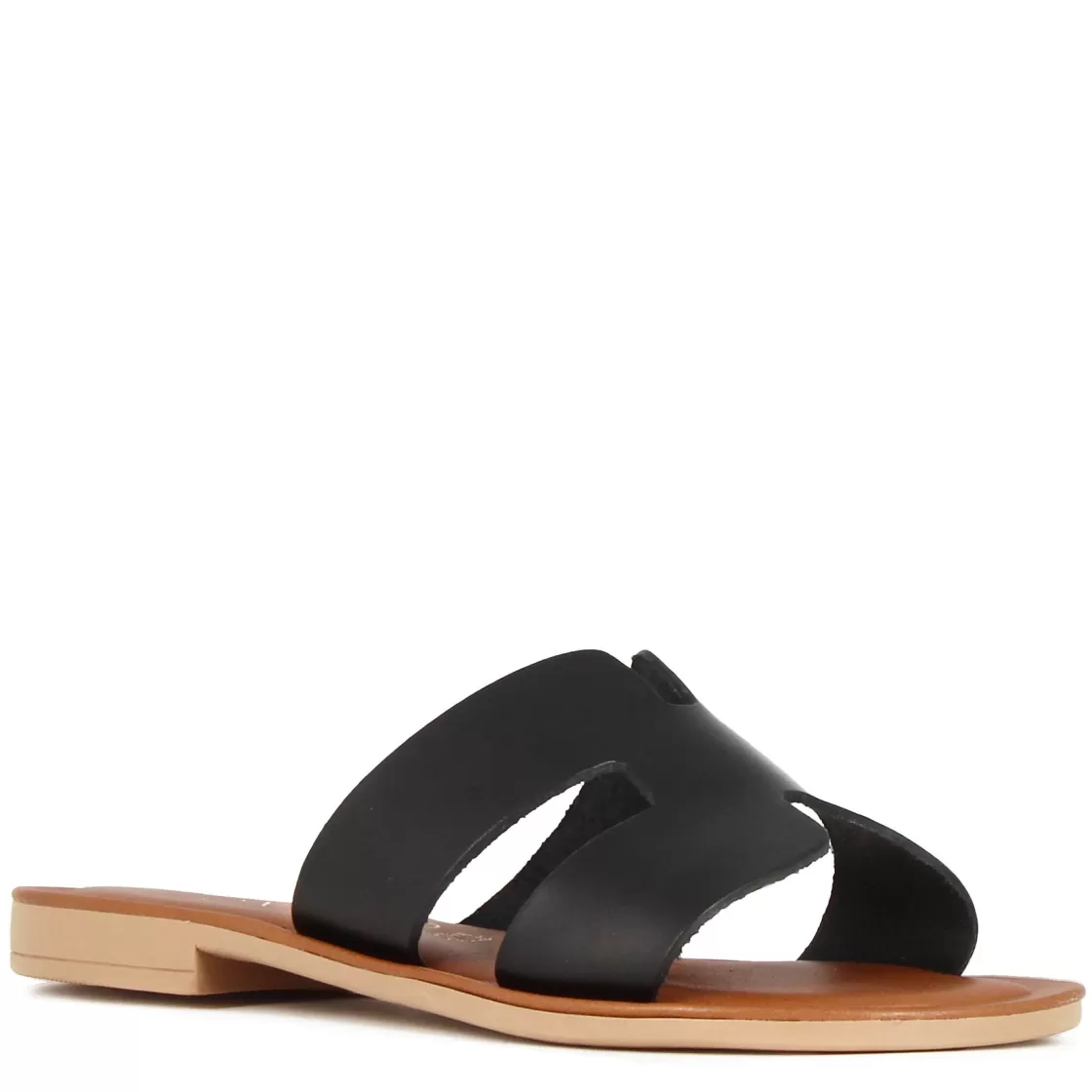 Best Leonardo Shoes Ciabattine Da Donna In Pelle Colore Nero