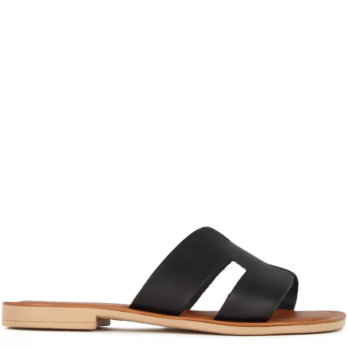 Best Leonardo Shoes Ciabattine Da Donna In Pelle Colore Nero