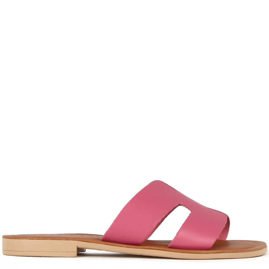 Store Leonardo Shoes Ciabattine Da Donna In Pelle Colore Rosa