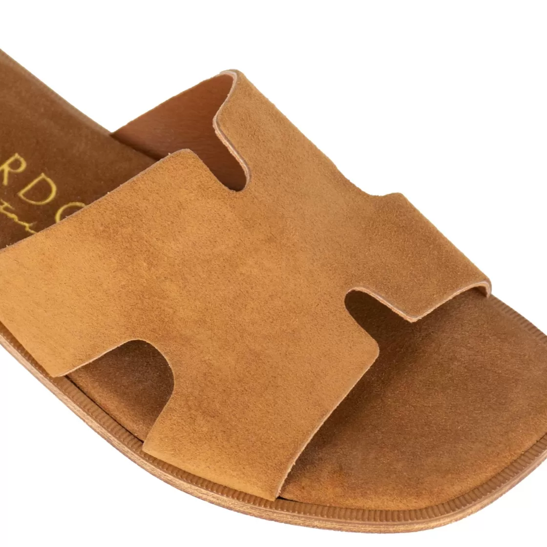 Shop Leonardo Shoes Ciabattine Da Donna In Pelle Scamosciata Colore Marrone Chiaro