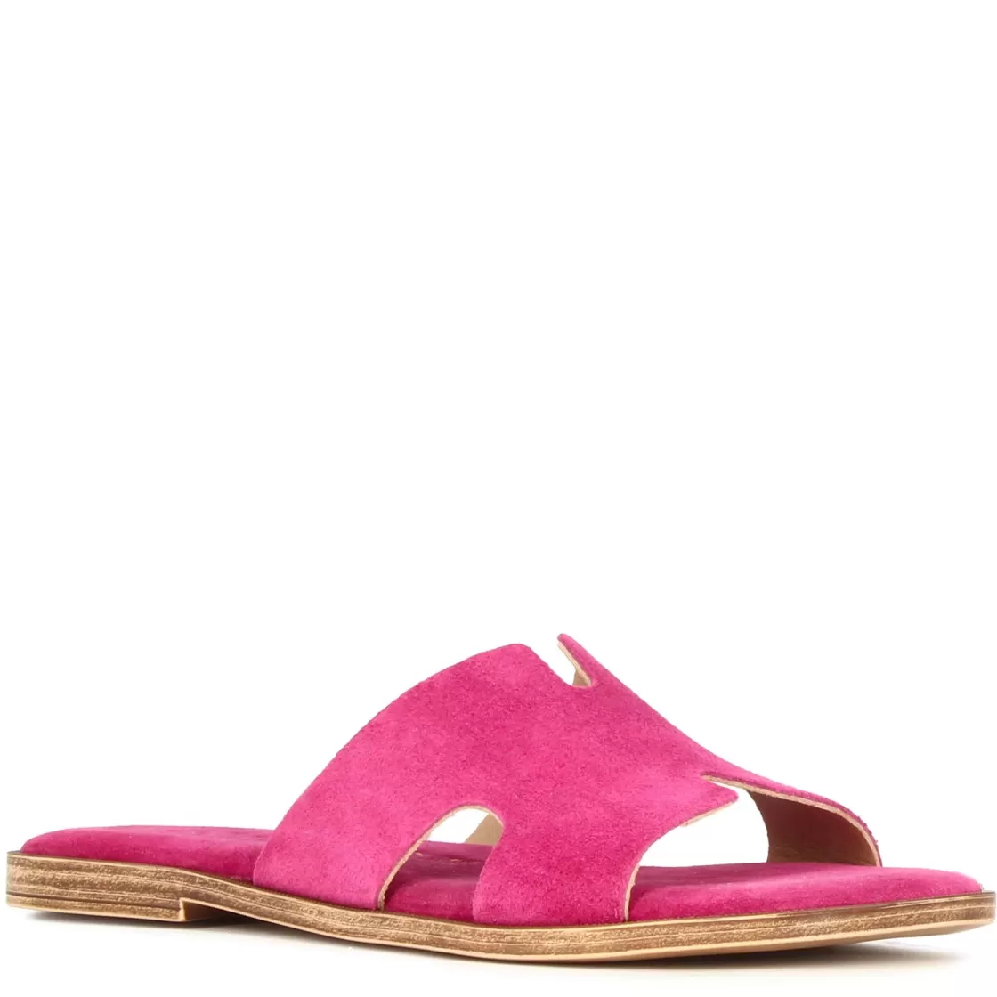 Sale Leonardo Shoes Ciabattine Da Donna In Pelle Scamosciata Colore Rosa