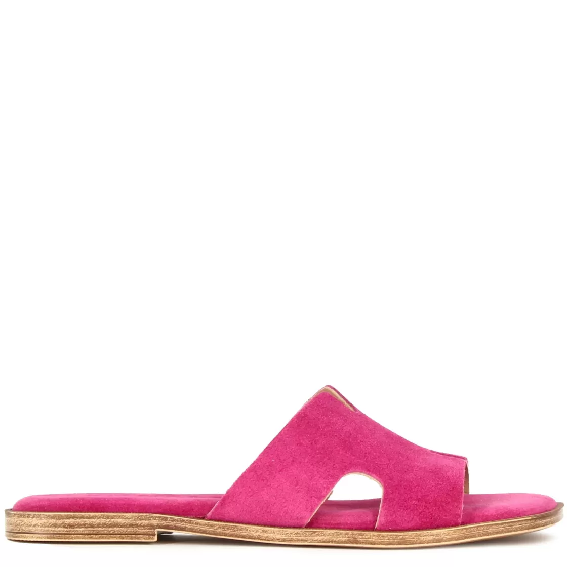 Sale Leonardo Shoes Ciabattine Da Donna In Pelle Scamosciata Colore Rosa