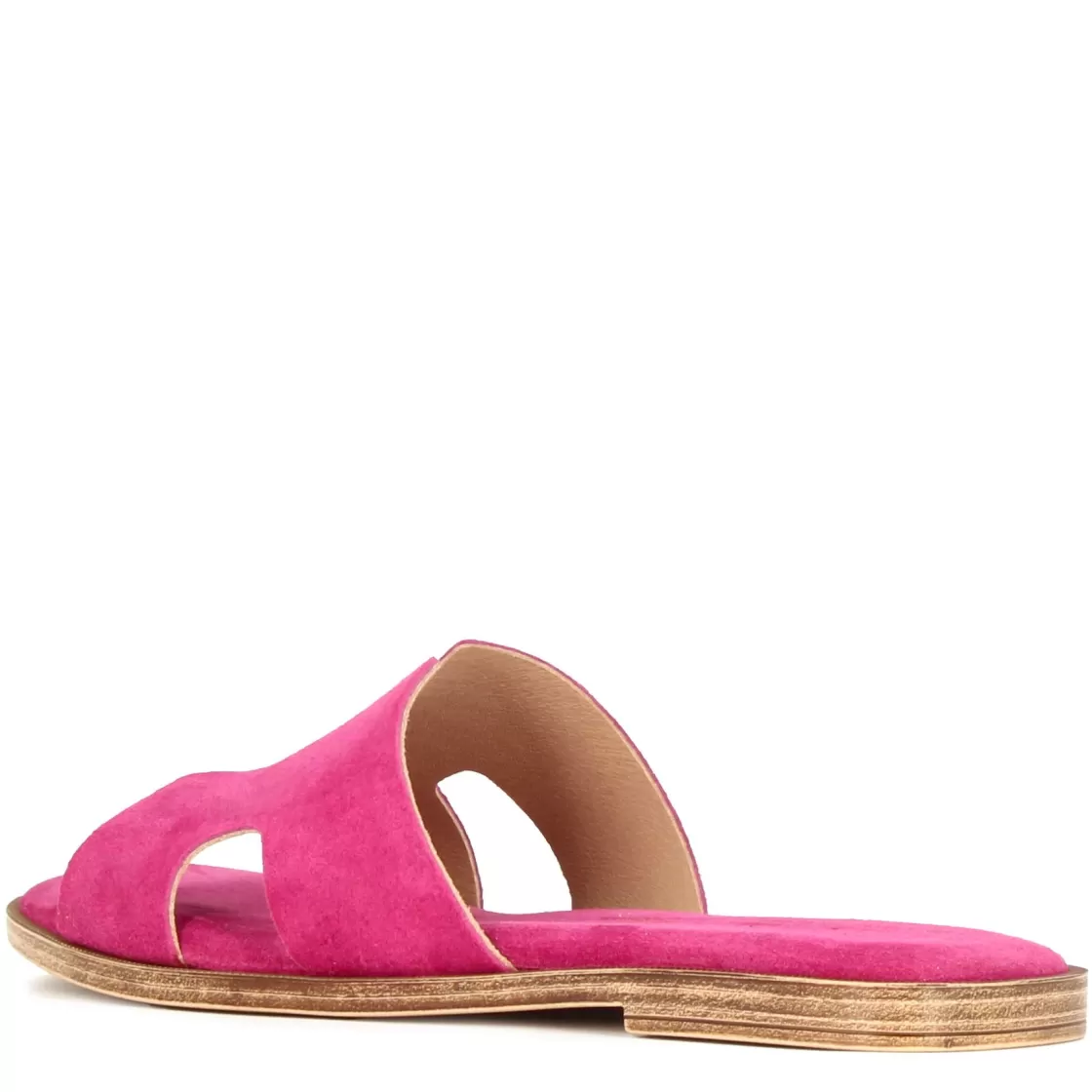 Sale Leonardo Shoes Ciabattine Da Donna In Pelle Scamosciata Colore Rosa
