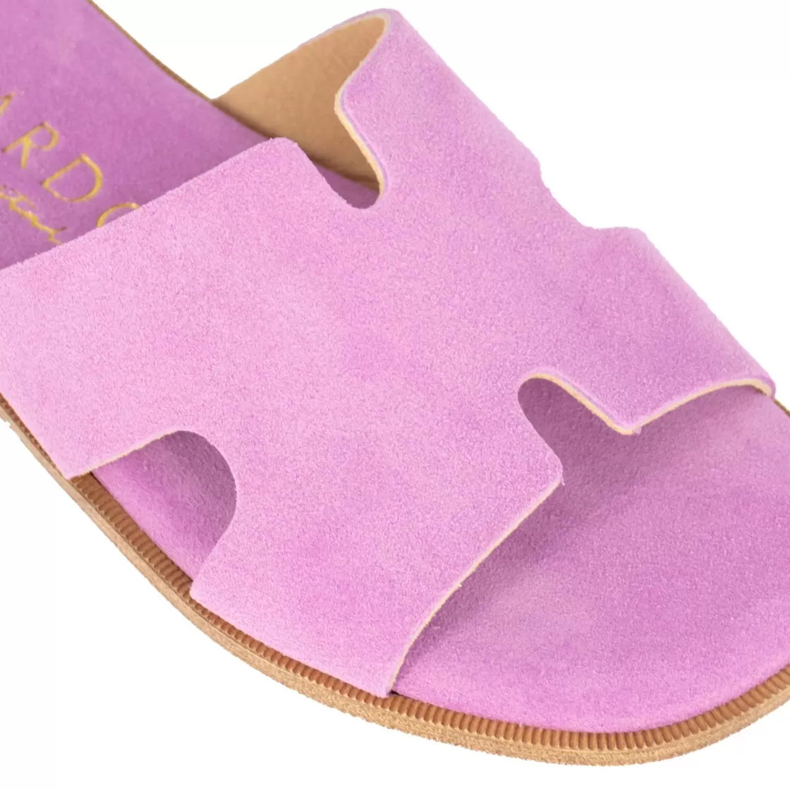 Clearance Leonardo Shoes Ciabattine Da Donna In Pelle Scamosciata Colore Viola